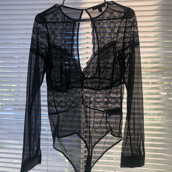 NWT BLACK INC BRAND LACE BODYSUIT!! - Picture 1 of 11